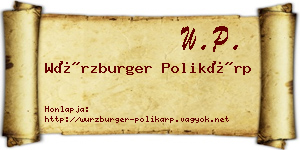Würzburger Polikárp névjegykártya
